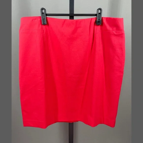 NEW J Jill Skirt Womens Large petite red pencil straight short business cocktail - Picture 1 of 8